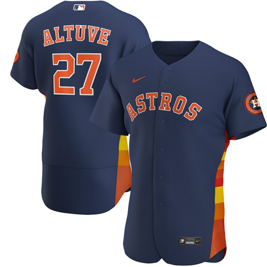 Men'S Houston Astros Jose Altuve Navy Alternate Player Baseball Jersey Mlb Baseball Jersey1345