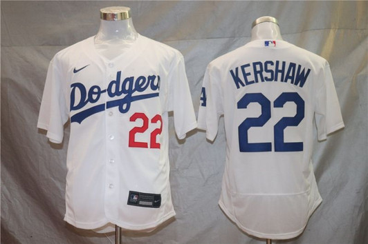 Los Angeles Dodgers Clayton Kershaw #22 2020 Mlb White Jersey