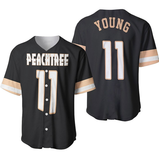 Trae Young Atlanta Hawks Black City Edition Jersey Inspired Style Baseball Jersey