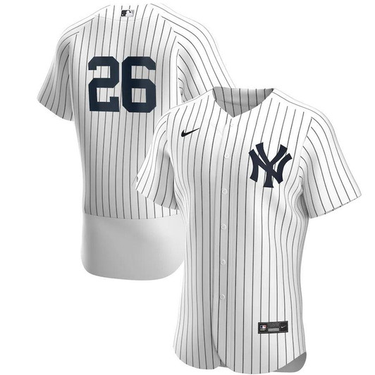 Mens New York Yankees DJ LeMahieu Nike Replica Replica White/Navy Home  Player Jersey