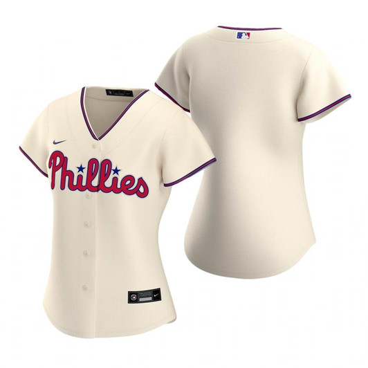Womens Philadelphia Phillies 2020 Cream Jersey Gift For Phillies Fans