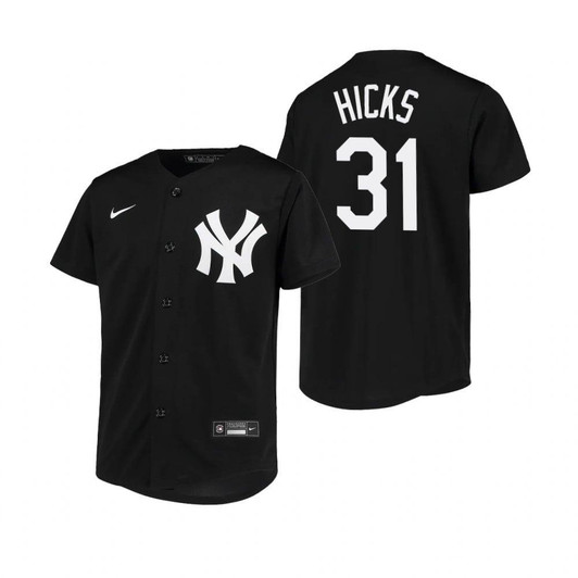 New York Yankees #31 Aaron Hicks Collection 2020 Alternate Black Jersey Gift For Yankees Fans