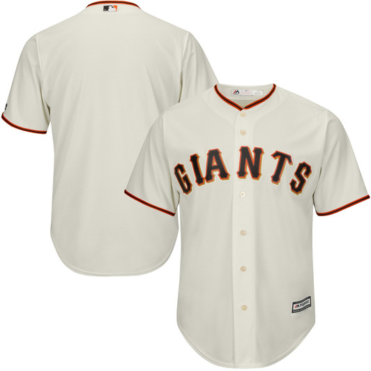 MenS Majestic Cream San Francisco Giants Big & Tall Cool Base Team Jersey