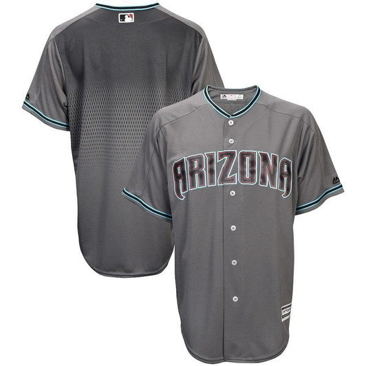 Arizona Diamondbacks Majestic Official Fashion Cool Base Replica Team Gray Teal 3D Jersey