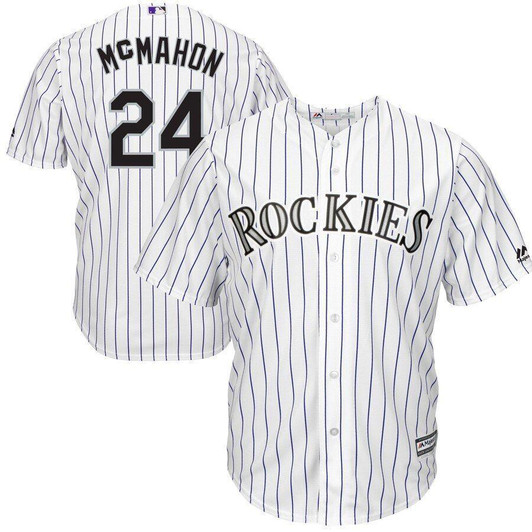 Ryan McMahon Colorado Rockies Majestic Home Cool Base Player Jersey White 2019