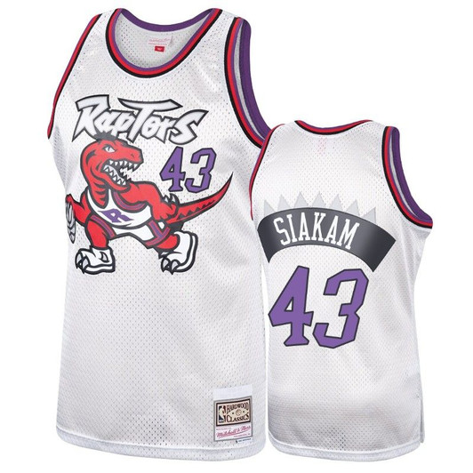 Toronto Raptors #43 Pascal Siakam Men'S Hardwood Classics Platinum Jersey
