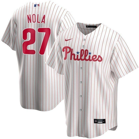 Philadelphia Phillies Aaron Nola #27 2020 MLB White Jersey