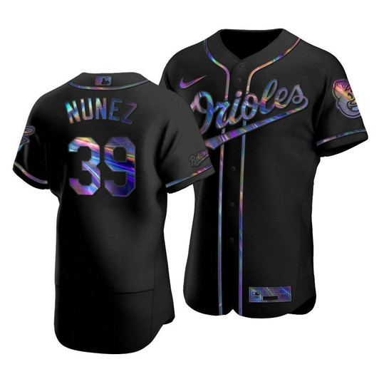 Men'S Baltimore Orioles Renato Nunez #39 Iridescent Logo Holographic Limited Jersey Black