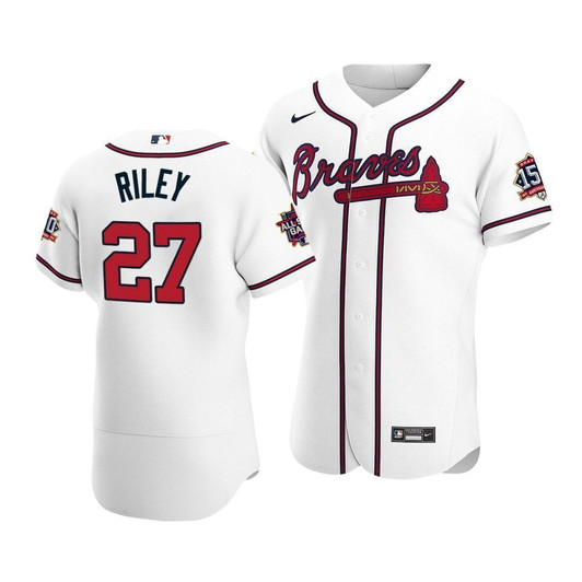 Atlanta Braves Austin Riley #27 2021 Mlb All-Star Game Patch Home Jersey White