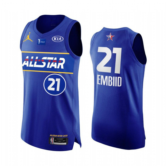 Joel Embiid 2021 All-Star  Jersey Blue Eastern Conference 76Ers Uniform