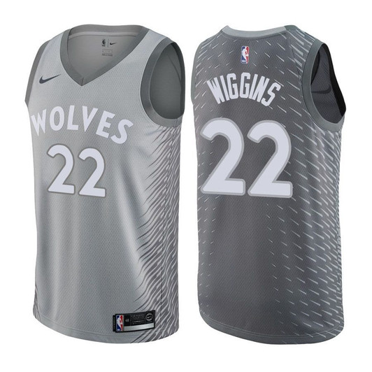 Timberwolves Male Andrew Wiggins #22 City Edition Gray Jersey