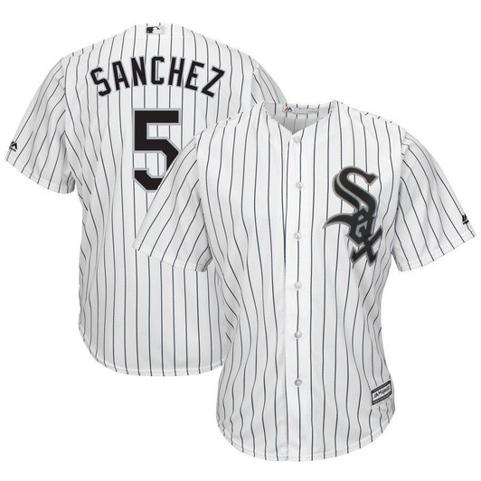 Yolmer Sanchez Chicago White Sox Majestic Home Cool Base Player Jersey White 2019