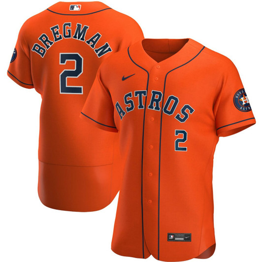Men'S Houston Astros Alex Bregman Orange Alternate Player Baseball Jersey Mlb Baseball Jersey1135