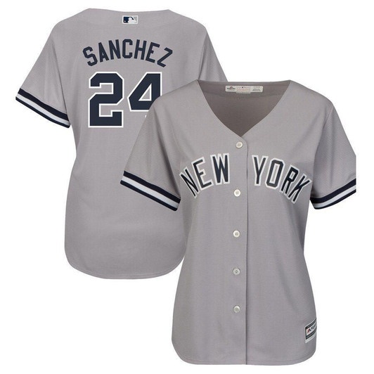 Gary Sanchez New York Yankees Majestic Cool Base Player Jersey Gray 2019