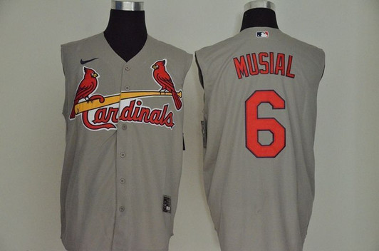 St. Louis Cardinals Stan Musial 6 2020 Mlb Grey Jersey
