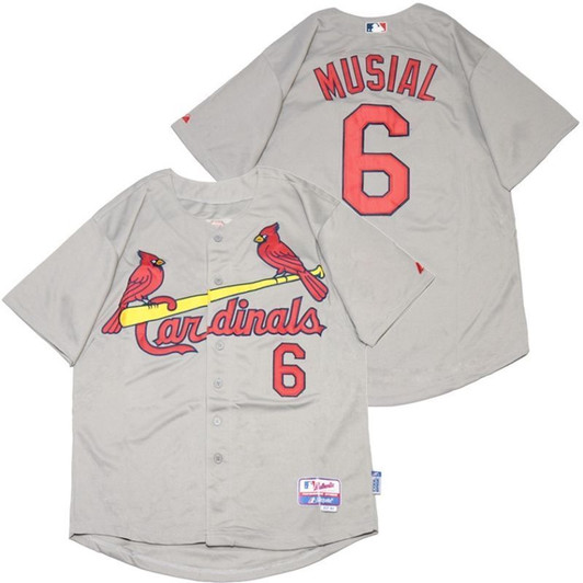 Legend Stan Musial #6 St Louis Cardinals 2020 Mlb Grey Jersey