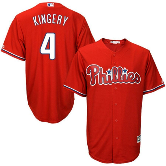 Scott Kingery Philadelphia Phillies Majestic Fashion Official Cool Base Player Jersey Scarlet 2019
