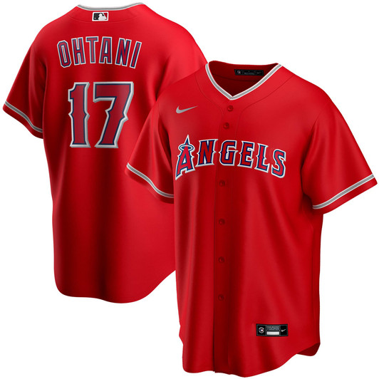 Nike Replica Replica Replica Shohei Ohtani Red Los Angeles Angels Alternate 2020 Replica Player Jersey