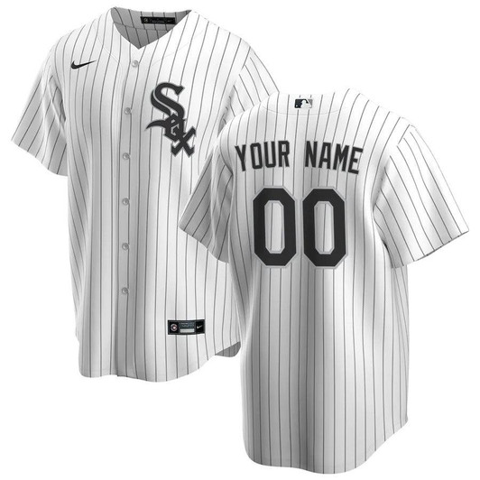Mens Chicago White Sox Nike Replica Replica White Home Replica Custom Jersey