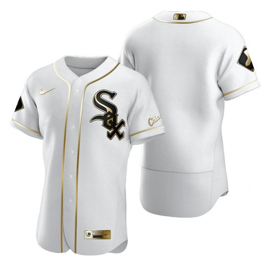 Chicago White Sox Mlb Golden Edition White Jersey Gift For White Sox Fans
