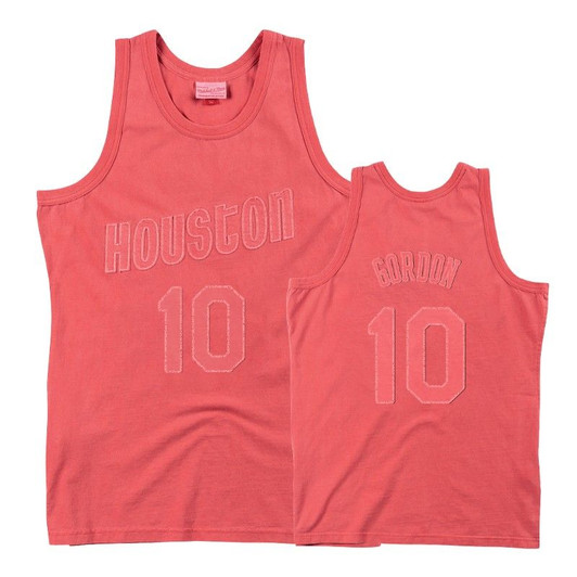 Male Houston Rockets Eric Gordon #10 Red Washed Out Jersey