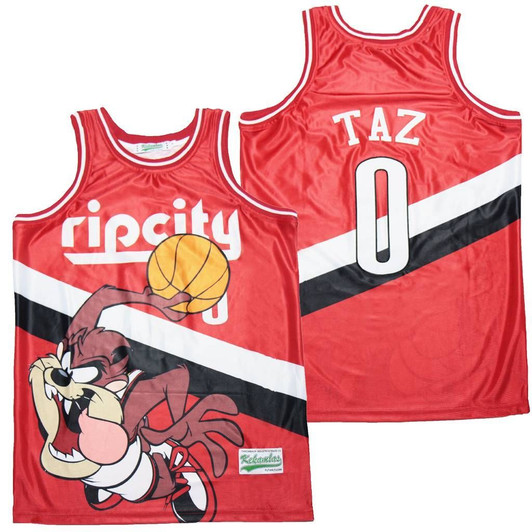 0 Portland Trail Blazers Rip City Taz Red Jersey