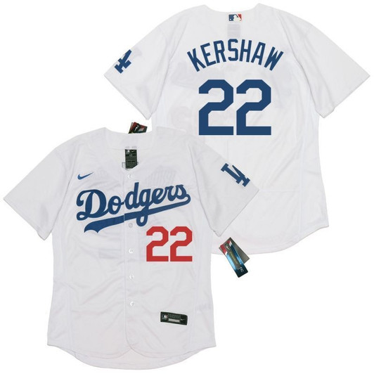 Los Angeles Dodgers Clayton Kershaw #22 2020 Mlb White Jersey