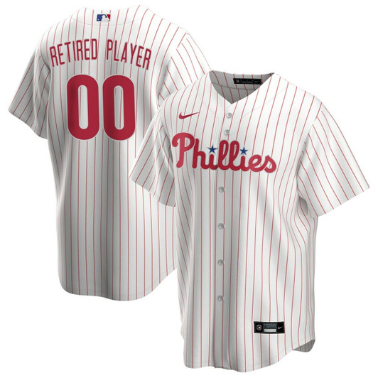 MenS Philadelphia Phillies White Home Pick-A-Player Retired Roster Baseball Jersey Mlb Baseball Jersey461