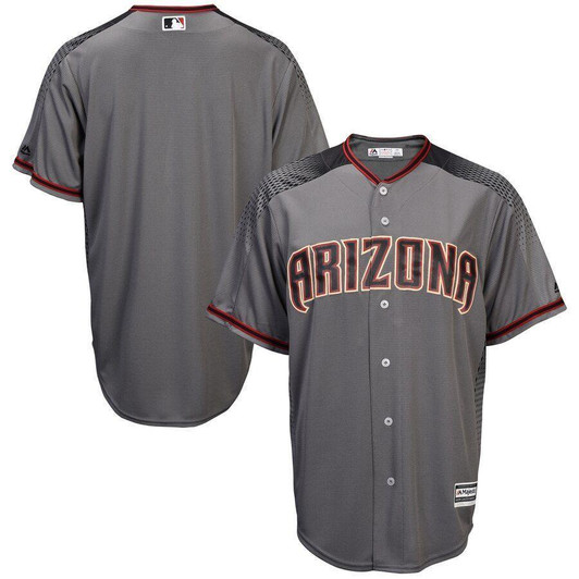 Arizona Diamondbacks Majestic Fashion Official Cool Base Team Jersey Gray/Black 2019
