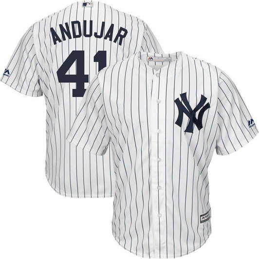 Miguel Andujar New York Yankees Majestic Home Official Cool Base Player Jersey White 2019