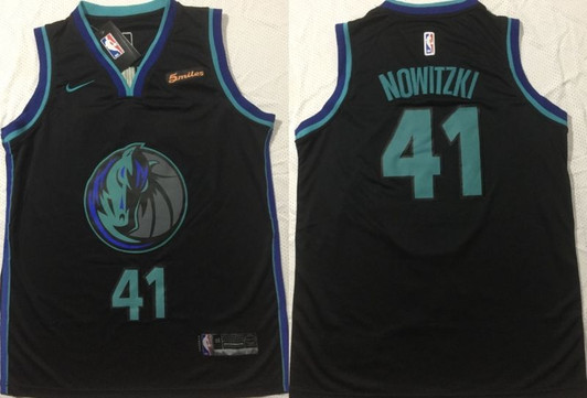 Dallas Mavericks Dirk Nowitzki #41 2020 Nba New Arrival Black Jersey