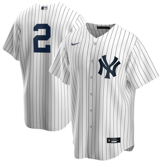 New York Yankees Derek Jeter #2 2020 MLB White Jersey