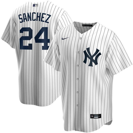 New York Yankees Gary Sanchez #24 2020 MLB White Jersey