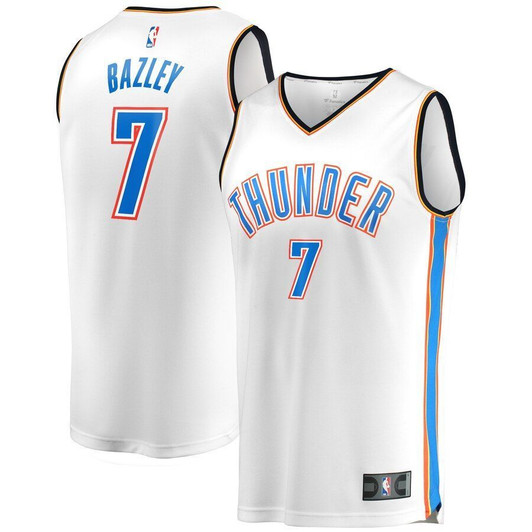 Darius Bazley Oklahoma City Thunder Fast Break Jersey White Association Edition 2019