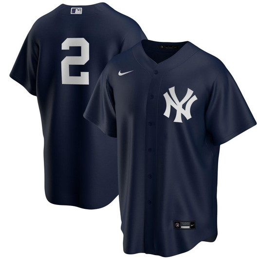 Mens New York Yankees Derek Jeter Navy Alternate Player Jersey Gift For New York Yankees Fans