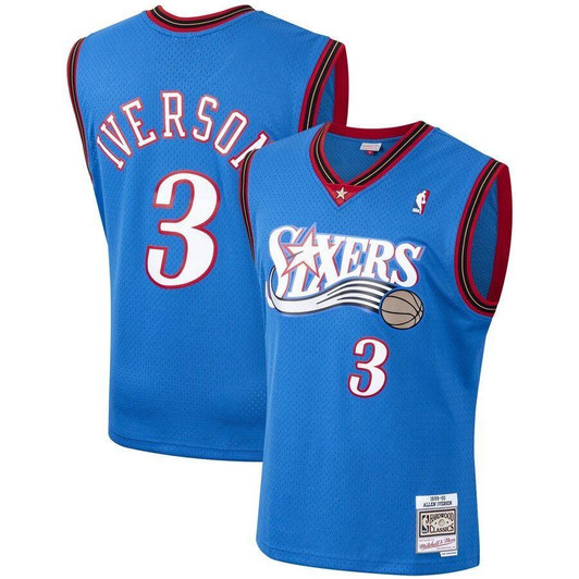 Allen Iverson Philadelphia 76Ers Mitchell Ness Hardwood Classics 2000-01 Swingman Jersey Royal 2019