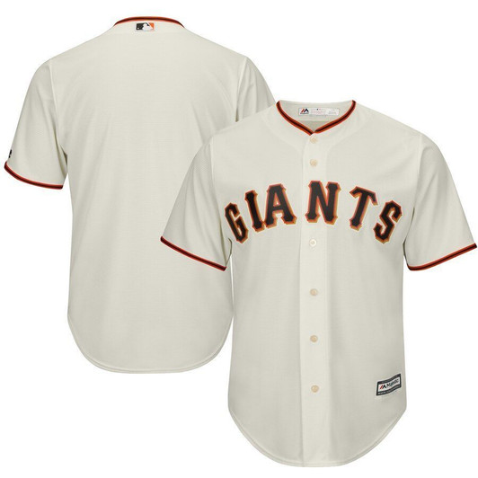San Francisco Giants Majestic Official Cool Base Jersey Tan 2019