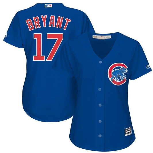 Chicago Cubs Majestic Womens Cool Base Player Jersey Royal 2019