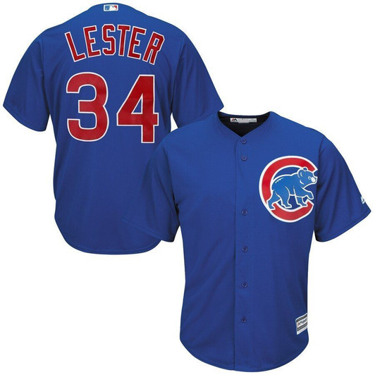 Jon Lester Chicago Cubs Majestic Cool Base Player Jersey Royal 2019