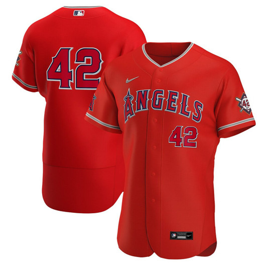 Men'S Los Angeles Angels Red Alternate Jackie Robinson Day Baseball Jersey Mlb Baseball Jersey1453
