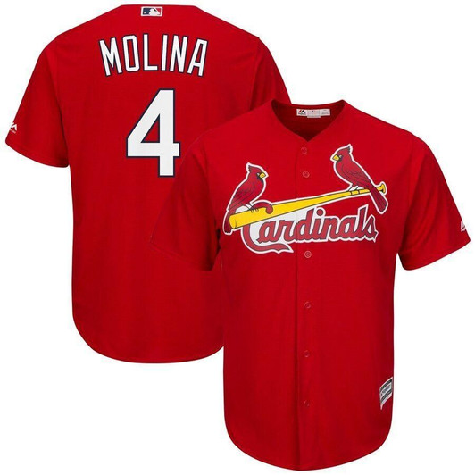 Yadier Molina St. Louis Cardinals Majestic Cool Base Player Jersey Scarlet 2019