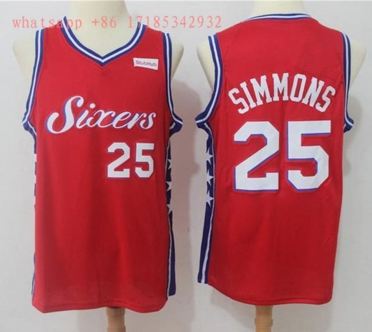 Philadelphia 76Ers Ben Simmons #25 2020 Nba New Arrival Red Jersey