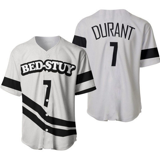 Brooklyn Nets Kevin Durant 7 2020 City Edition White Jersey Baseball Jersey
