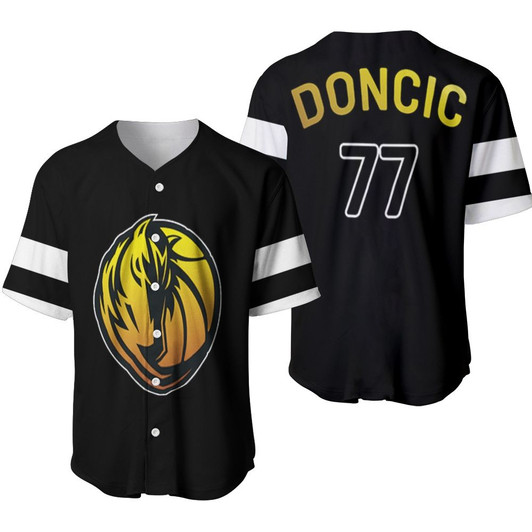 Dallas Mavericks Luka Doncic 77 Nba Golden Edition White Jersey Baseball Jersey