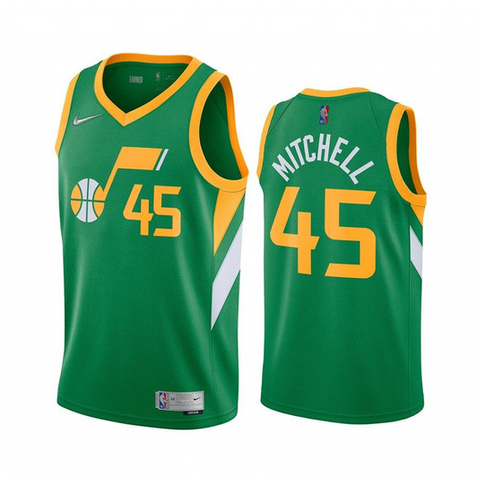 Jazz Donovan Mitchell 2020-21 Earned Edition Green Jersey