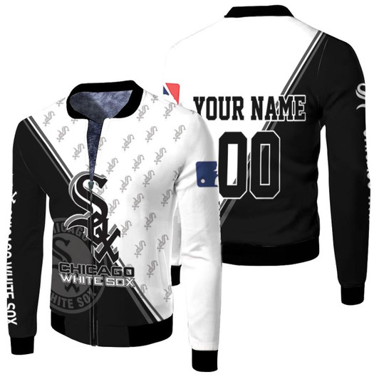 Chicago White Sox Black And White For Fan 3D Personalized Fleece Bomber Jacket Model 1169 - BOBBY SHOP