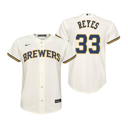 Milwaukee Brewers #33 Paulo Reyes 2020 Cream Jersey Gift For Brewers Fans