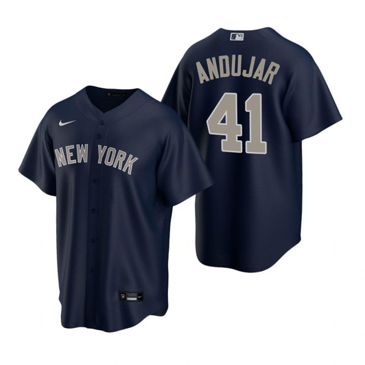 Mens New York Yankees #41 Miguel Andujar 2020 Alternate Navy Jersey Gift For Yankees Fans