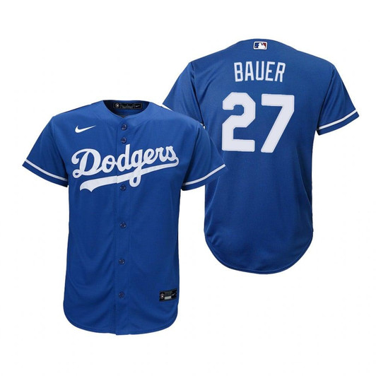 Los Angeles Dodgers #27 Trevor Bauer 2020 Alternate Royal Jersey Gift For Dodgers Fans
