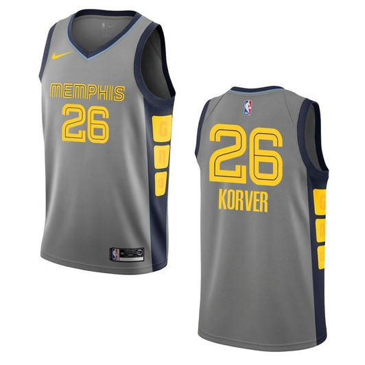 Memphis Grizzlies 26 Kyle Korver City Swingman Gray 3D Jersey